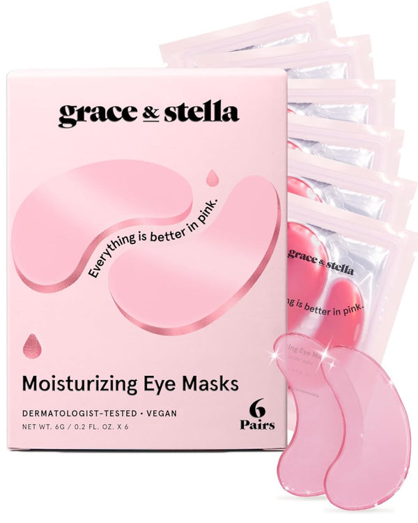 Grace & Stella Award Winning under Eye Mask - Reduce Dark Circles, Puffy Eyes, Undereye Bags, Wrinkles - Gel under Eye Patches - Gifts for Mom -