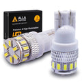 Alla Lighting T10 Wedge 194 168 2825 W5W LED Bulbs, 6000K White License, Reverse, Trunk, Marker, Parking, Door, Map, Dome Lights Lamps, 360Â° Light