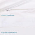 NTBAY 4 Pack Zippered Waterproof Queen Pillow Protectors, Super Soft Quiet Zip Pillow Protectors, 20x30 Inches Jersey Pure White Waterproof Pillow