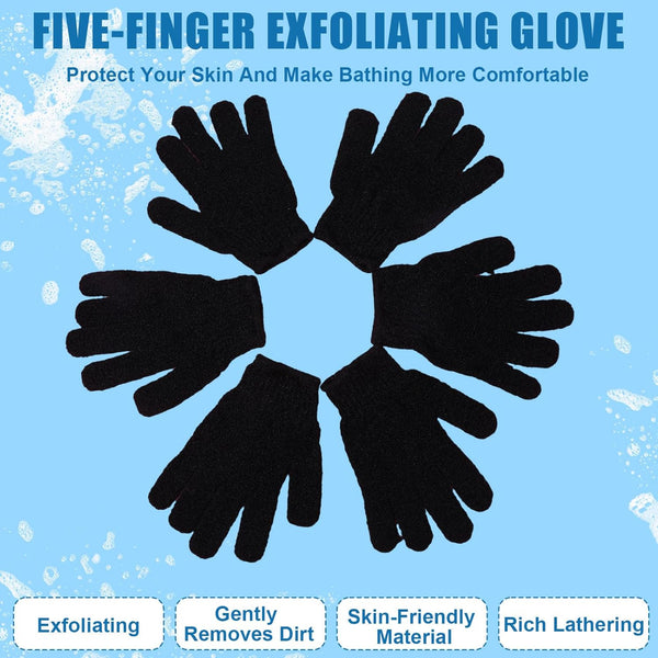 60Pcs Exfoliating Gloves Bulk, Exfoliating Body Scrubber Glove Exfoliator for Body Scrub Mitt, Bath Gloves for Shower Exfoliating Shower Gloves