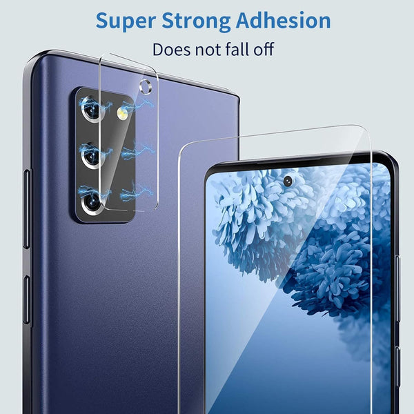 Galaxy S20 FE Screen Protector and Camera Protector, [3 Screen Protectors+3 Camera Protectors][Support Fingerprint] Tempered Glass Screen