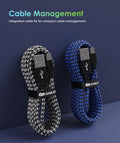 6Amlifestyle PS4 Controller Charger Charging Cable, 2 Pack 10Ft Extra Long Micro USB 2.0 Cable, Nylon Braided Cord, for PS4, PS4 Slim/Pro, Xbox