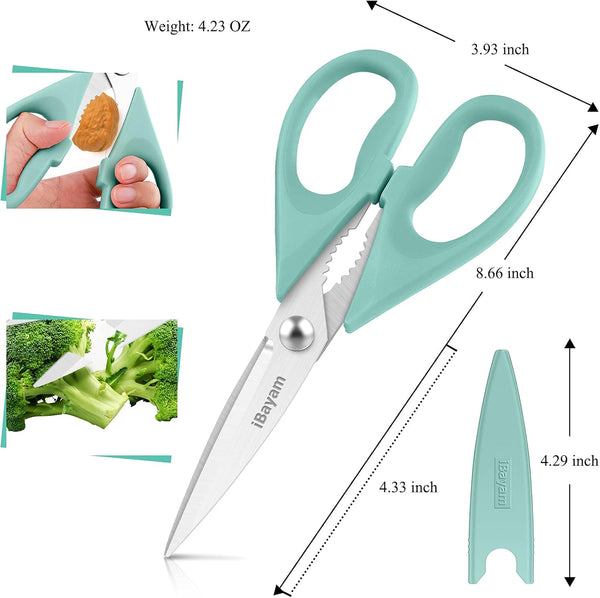 Kitchen Shears, Ibayam Kitchen Scissors All Purpose Heavy Duty Meat Poultry Shears, Dishwasher Safe Food Cooking Stainless Steel Utility Scissors,