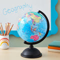 Juvale Rotating World Globe with Stand for Kids Learning, 8-Inch Spinning Earth Globe for Classroom Geography Education