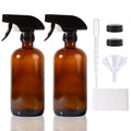 Amber Glass Spray Bottles,16Oz Large Refillable Spray Bottle for Cleaning, Essential Oils, Plant and Hair Care,Nozzle with Fine Mist and Stream