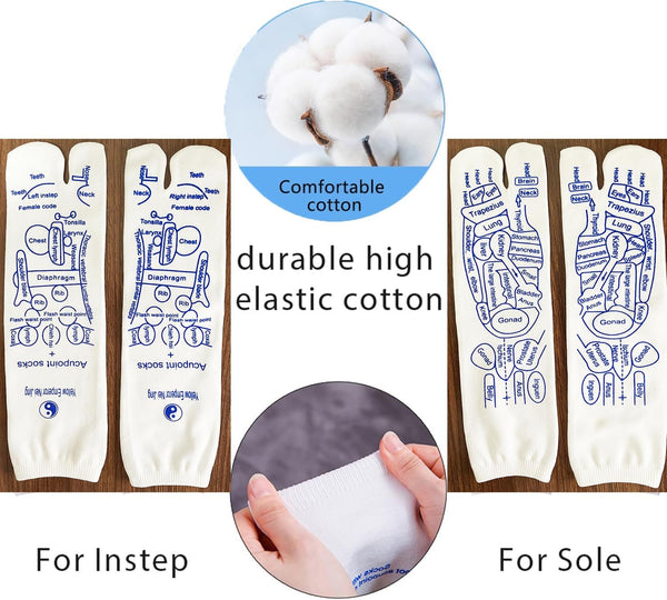 Reflexology Socks with Acupoint Massage Tool, Health Socks for Relieving Fatigue and Pain - Acupressure Reflexology Foot Massage (Man)