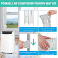 Portable Air Conditioner Window Vent Kit with Exhaust Hose 5.1 Inch Diameter, Adjustable 59 Inch Length Exhaust Hose for AC Seal Plate with