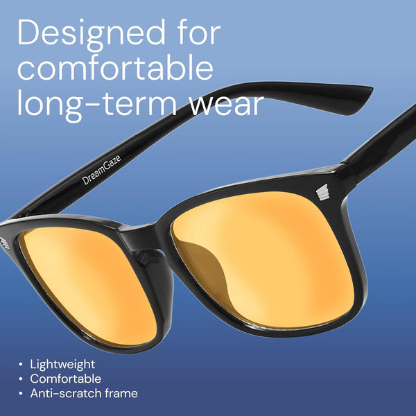 Dreamgaze 99.9% Blue Light Blocking Glasses for Better Sleep - anti Blue Light Glasses Men - Premium Computer Gaming Glasses