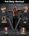 6Pcs Resistance Bands, Workout Bands 270Lbs, Exercise Bands with Handles/Door Anchor/Ankle Straps/Bag/Poster for Men, Heavy Resistance Bands for