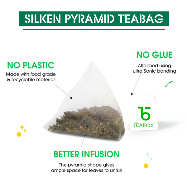 Teabox Green Tea Sampler Bags | 100% Natural I Immunity Boosting Sampler Pack | USDA Certified Organic Green Tea (100 Count (Pack of 1))