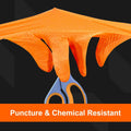 GLOVEWORKS HD Orange Nitrile Gloves, 8 Mil, Disposable, Raised Diamond Texture, Mechanic Gloves