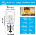 LED Microwave Light Bulb over Stove Appliance 8206232A 40W Incandescent Equivalent, E17 LED Bulb Dimmable for Refrigerator, Range Hood, 3W 380LM
