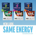 Zest 135-150Mg High Caffeine Energy Leaf Blends - Variety Mini Sampler Pack - Black Tea & Green Tea - 6 Tea Bags - Natural Strong Flavored Healthy