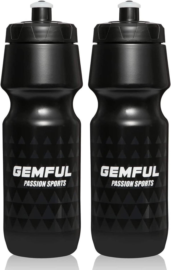 GEMFUL Bike Water Bottle BPA Free 750 Ml 2 Pack