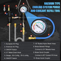 JIFETOR Radiator Pressure Leakage Tester Vacuum Cooling System Purge Coolant Refill Tool Kit 28PCS Universal Automotive Water Tank Leak Test