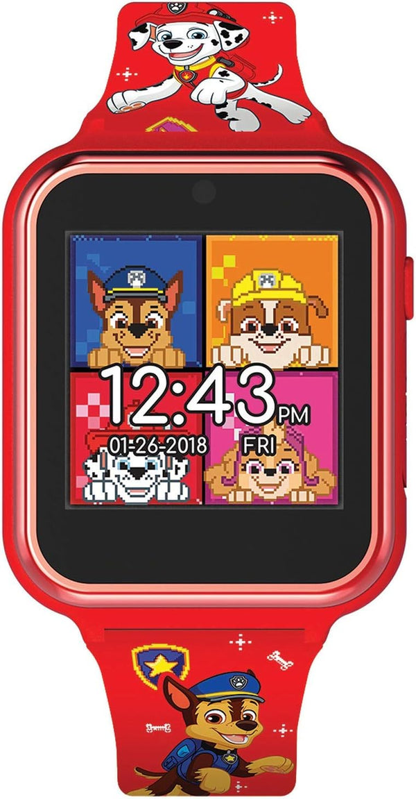 Accutime Paw Patrol Smart Watch with Camera for Kids and Toddlers - Interactive Smartwatch for Boys & Girls Featuring Games, Voice Recorder,
