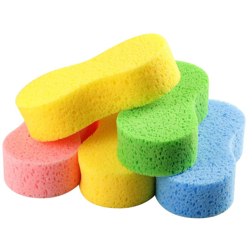 Temede 5-Pack Car Wash Sponges, 9.1" X 4.3" X 2.4" Large Sponges, Extra Thick Foam Kit for All-Purpose Cleaning, Ideal Washing Sponges for