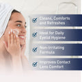 Ocusoft Lid Scrub Original Foaming Eyelid Cleanser - Mild Instant Foaming Eyelid & Eyelash Cleanser - Daily Eyelid Wash to Remove Oil, Dust,