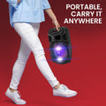 Pyle Portable Bluetooth PA Speaker System-300W Rechargeable Indoor/Outdoor Bluetooth Speaker Portable System W/ 8â Subwoofer 1â Tweeter,