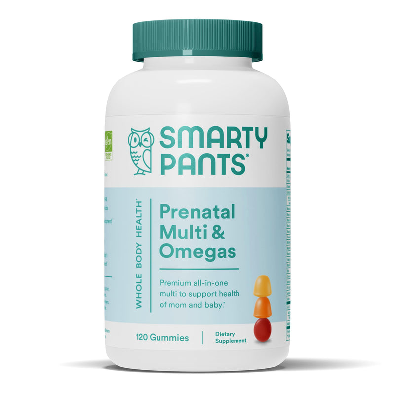 Smartypants Prenatal Vitamins for Women, Multivitamin Gummies: Omega 3 Fish Oil (EPA/DHA), Biotin, Methylfolate, Vitamin D3, C, Vitamin B12, B6,