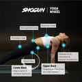 Shogun Yoga Wheel Roller for Back Pain Relief - Back Roller Stretching Device for Spine Stretching, Improved Flexibility & Mobility