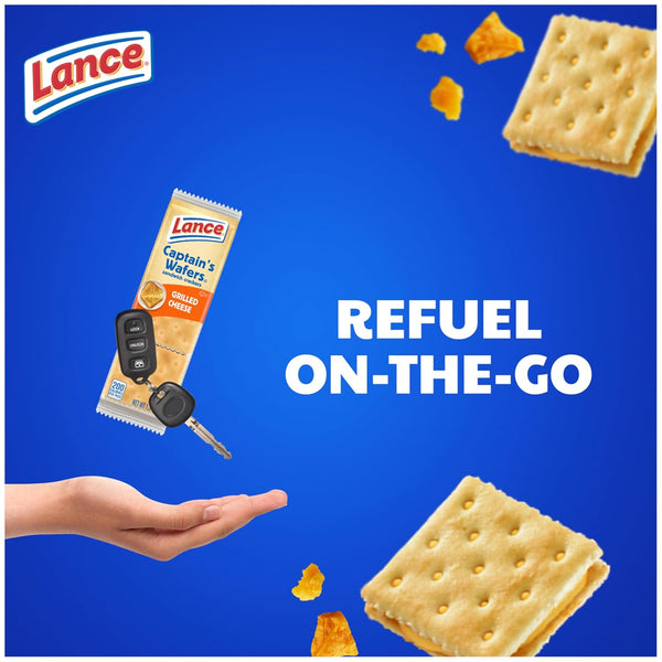 Lance Sandwich Crackers, Captain'S Grilled Cheese Wafers, 8 Ct Box
