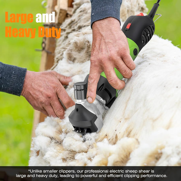Sheep Shears, 500W Professional Heavy Duty Sheep Clippers for Grooming, 6 Speeds Electric Animal Shearing Clippers for Alpacas Llamas Lambs and