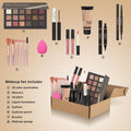 All in One Makeup Kit for Women Girls Teens Makeup Set 16 Colors Eyeshadow Palette Foundation Eyeliner Contouring Stick Lip Gloss Eyebrow Mascara