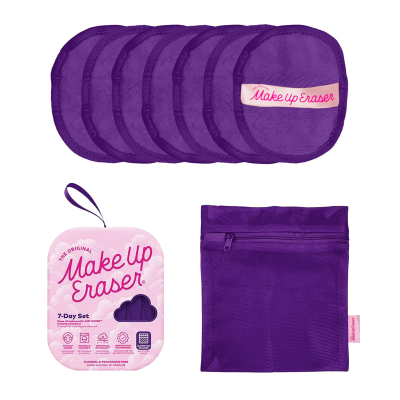 7-Day Set, Erase All Makeup with Just Water, Including Waterproof Mascara, Eyeliner, Foundation, Lipstick, Sunscreen, and More! 7Ct