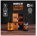 Beard Oil for Men, Beard Growth Oil, Beard Care, Best Beard Oil, All Natural, Sandalwood & Citrus Scent, Mens Gifts (2 Pack of 2 Oz)