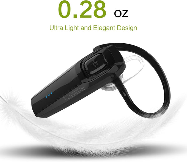 Bluetooth Headset, M26 Bluetooth Earpiece Handsfree V5.0 Wireless Headphone with Noise Cancelling and Microphone Compatible for Android Iphone