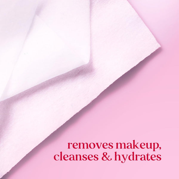 Burt'S Bees Rose Water Face Wipes, for All Skin Types, Hydrating Micellar Makeup Remover & Facial Cleansing Towelettes, 30 Ct (3-Pack)