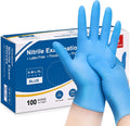Schneider Nitrile Exam Gloves, Blue, 4 Mil, Powder-Free, Latex-Free, for Medical Exam, Cleaning and Food Prep, Non-Sterile
