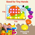 AMOSTING Matching Mosaic Pegboard â Sensory Early Educational Kids Activity, Gifts for Toddlers