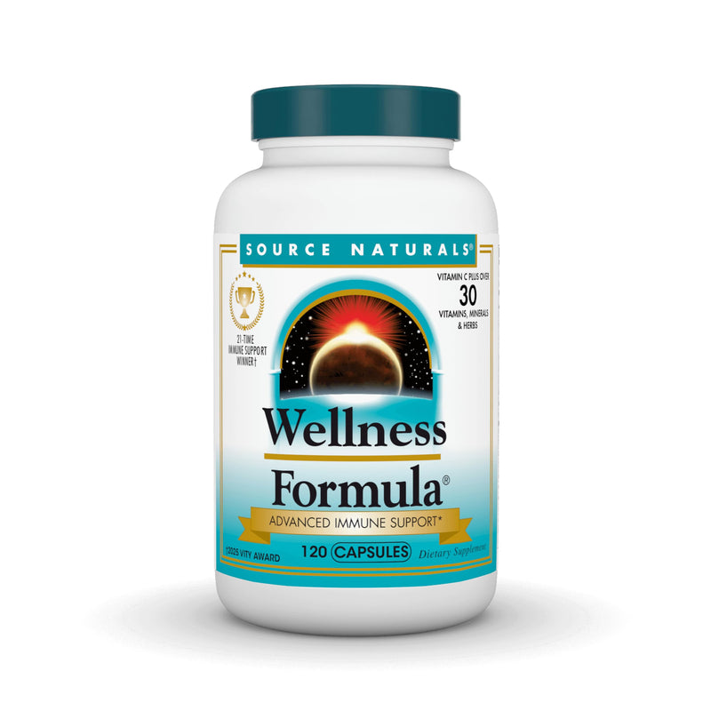 Source Naturals Wellness Formula Bio-Aligned Vitamins & Herbal Defense for Advanced Immune Support* - Dietary Supplement & Immunity Booster - 120