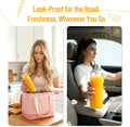 Clear Glass Bottles with Lids 18 Oz, Reusable Glass Water Bottles with Stainless Steel Cap for Juicing, Refrigerator,100% Leak Proof, BPA Free,