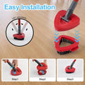 Spin Mop Head Replacement,Iron Spin Handle,Brush and Base Compatible with O Cedar Easywring 1 Tank System,Microfiber Mop Refills and 30-58" Handle