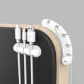 White Cable Clips, Cord Organizer Cable Management, Cable Organizers USB Cable Holder Wire Organizer Cord Clips, 2 Packs Cable Straps for Desk Car