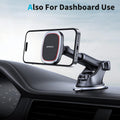 Apps2Car Magnetic Phone Mount, Dashboard Windshield Suction Cup Car Phone Holder Phone Mount with 6 Strong Magnets, Adjustable Telescopic Arm,