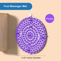 Foot Massager Mat, Manual Massage Tool with Magnetic Therapy Acupressure Disc for Feet Relaxation, Foot Relieve Stress Treatment (Purple)