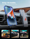 Lamicall 2025 Wider Clamp & Metal Hook Car Phone Holder Vent [Thick Cases Friendly] Phone Holders for Your Car Mount Automobile Hands Free Cradle