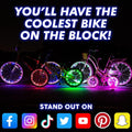 Activ Life LED Bike Wheel Lights with Batteries Included, Get 100% Brighter and Visible from All Angles for Ultimate Safety & Style (1 Tire Pack,