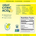 Milliard Citric Acid - 100% Pure Food Grade Non-Gmo Project Verified (4 Ounce)