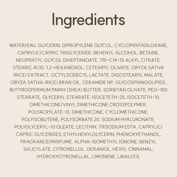 The Face Shop Rice Ceramide Moisturizing Cream - Rice Extract + Rice Bran Oil - Hydrating Targets Dryness, Brightening - Dermatologically Tested -