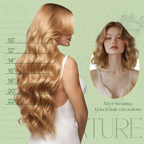 RUNATURE Clip in Hair Extensions Real Human Hair, Remy Hair Extensions Clip Ins for Women, Thick Natural Human Hair, 12 Inch 80G 7Pcs, 0P16 Dark