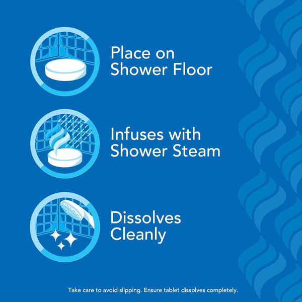 Vicks, VapoShower Plus, Shower Steamers, Eucalyptus Shower Steamer & Menthol Scent, Clean Dissolving Vapor Shower Tablets, Aromatherapy Shower