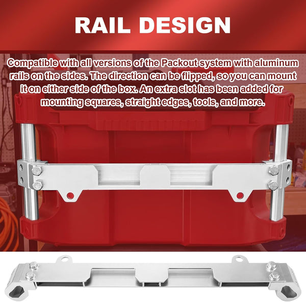 Tool Rail Mount Threaded Rails Fits for Packout Tool Box, Tool Rail Mount Compatible with Packout Accessories