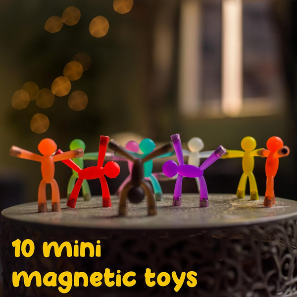 Boxgear Magnet Men â 10-Piece Magnetic Travel Toys: Magnetic Kids Toys, Road Trip Toys for 1-3 | Easter Basket Stuffers for Kids