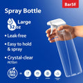 Bar5F Plastic Spray Bottles with Mixor Trigger, 32 Oz | Professional, Leak Proof, Empty, Adjustable Fine to Powerful Sprayer, Refillable | Water