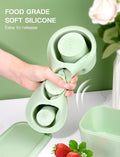 Ice Cube Tray for Tumbler Cup 30Oz-40Oz, 3 Pcs Silicone Cylinder Ice Mold with Lid and Bin for Freezer, Easy Fill and Release Ice Maker for